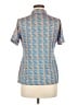 Antigua Blue Short Sleeve Blouse Size M - photo 2