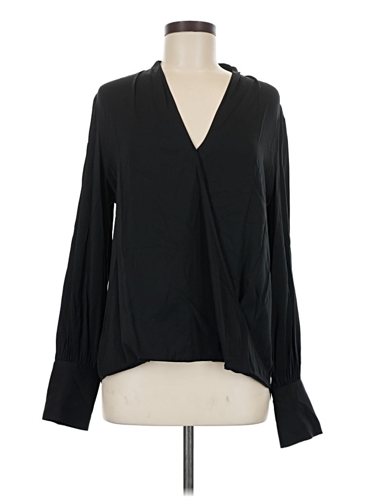 Pre-owned Halogen Long Sleeve T-shirt In Black