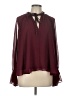 Ramy Brook 100% Polyester Burgundy Long Sleeve Blouse Size L (estimated) - photo 1