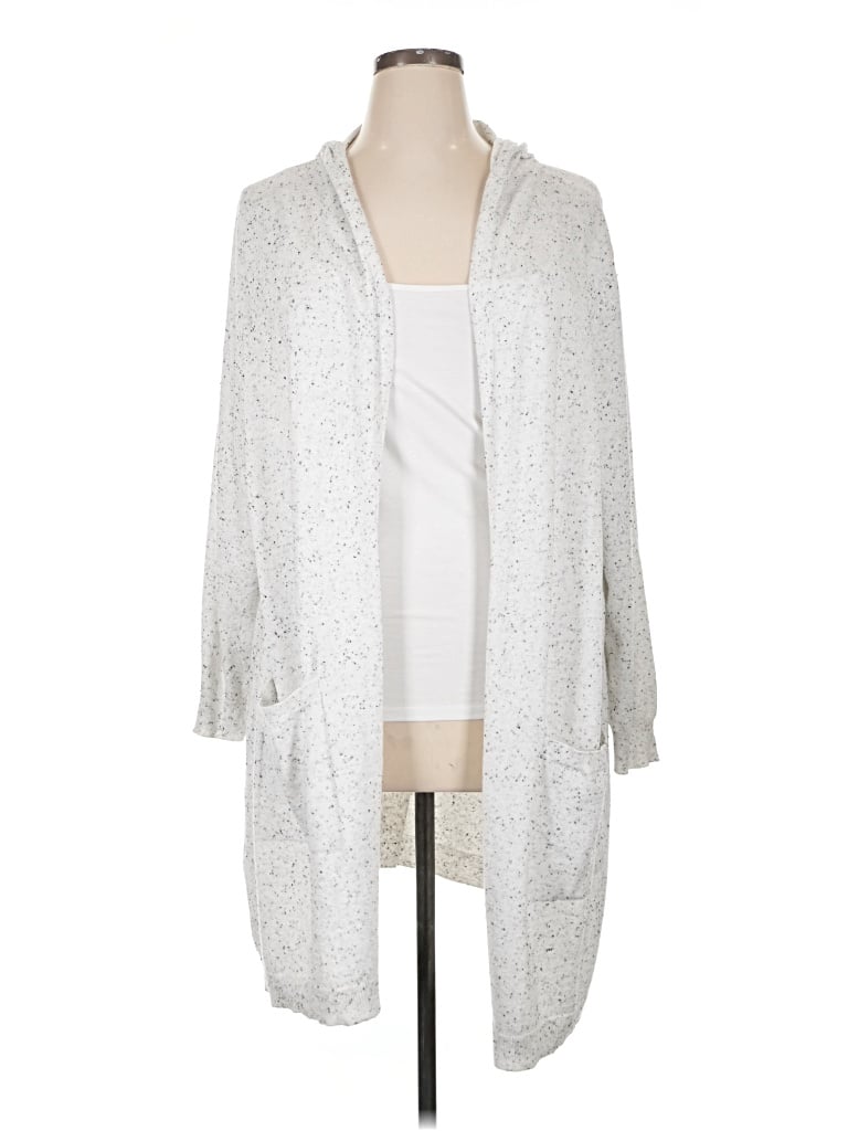 Pre-owned Peyton Jensen Cardigan Sweater In Silver