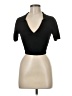 Blue Blush Black Short Sleeve Top Size M - photo 1