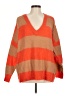 Assorted Brands Stripes Orange Pullover Sweater Size Med - Lg - photo 1
