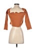 Kittenish Orange 3/4 Sleeve Top Size S - photo 2