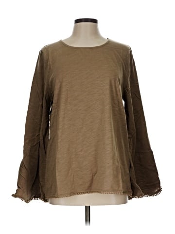 Cotton Bleu Long Sleeve Blouse (view 1)
