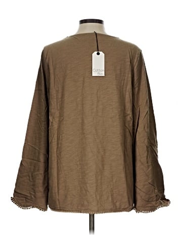Cotton Bleu Long Sleeve Blouse (view 2)