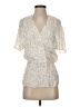 E3 by Etcetera 100% Viscose Ivory Short Sleeve Blouse Size XS - photo 1