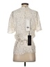 E3 by Etcetera 100% Viscose Ivory Short Sleeve Blouse Size XS - photo 2