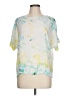The Limited 100% Polyester Yellow Short Sleeve Blouse Size L - photo 1