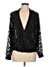 Jennifer Lopez 100% Polyester Black Long Sleeve Blouse Size L - photo 1