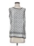 Talbots 100% Polyester Silver Sleeveless Blouse Size S - photo 1