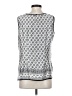 Talbots 100% Polyester Silver Sleeveless Blouse Size S - photo 2