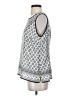 Talbots 100% Polyester Silver Sleeveless Blouse Size S - photo 5