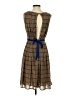 Isani 100% Polyester Tweed Brown Cocktail Dress Size XS - photo 2