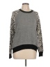 Intermix Chevron-herringbone Gray Pullover Sweater Size L - photo 1