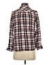Isabel Maternity 100% Rayon Plaid Pink Long Sleeve Button-Down Shirt Size S - photo 2