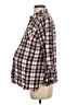 Isabel Maternity 100% Rayon Plaid Pink Long Sleeve Button-Down Shirt Size S - photo 5