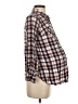 Isabel Maternity 100% Rayon Plaid Pink Long Sleeve Button-Down Shirt Size S - photo 4