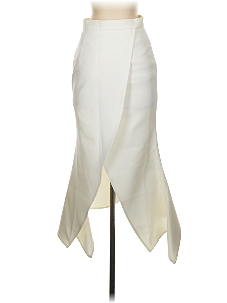 Pre-owned Chicwish Formal Skirt In White