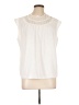 Calvin Klein 100% Polyester Ivory White Sleeveless Blouse Size L - photo 1