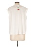 Calvin Klein 100% Polyester Ivory White Sleeveless Blouse Size L - photo 2