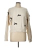 Le Lis Hearts Ivory Pullover Sweater Size L - photo 1