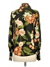 Runaway 100% Polyester Floral Green Long Sleeve Blouse Size XS - photo 2