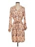 Left Coast by Dolan Print Tan Casual Dress Size XS - photo 1