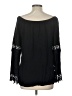 Assorted Brands Black 3/4 Sleeve Blouse Size L (estimated) - photo 2