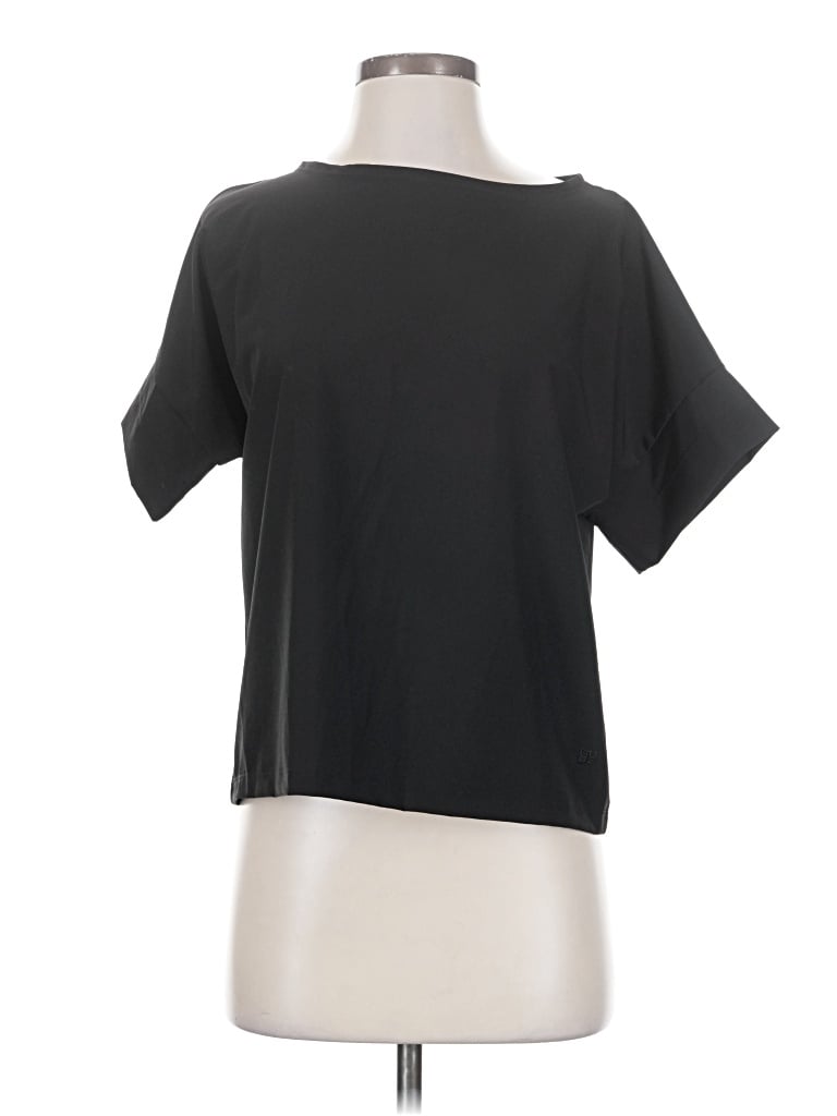 Pre-owned Albion Short Sleeve Top Black Boatneck Tops