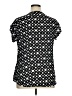 My Michelle 100% Polyester Polka Dots Black Short Sleeve Blouse Size XL - photo 2