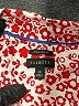 Talbots Print Red 3/4 Sleeve Button-Down Shirt Size 14 - photo 3