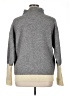Friful Color Block Gray Turtleneck Sweater Size XL - photo 2