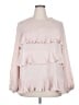 Lane Bryant 100% Polyester Pink Long Sleeve Blouse Size 18 - 20 Plus - photo 1
