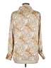 Assorted Brands 100% Polyester Floral Tan Long Sleeve Blouse Size M - photo 2