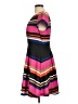 Elle Stripes Pink Casual Dress Size L - photo 5
