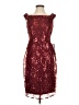 PAPELL Studio 100% Polyester Red Burgundy Cocktail Dress Size 2 - photo 1