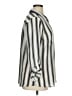 Relativity 100% Polyester Stripes Silver Long Sleeve Blouse Size XL - photo 4
