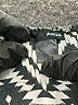 Aqua Chevron-herringbone Silver Jumpsuit Size M - photo 4