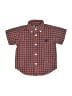 Chaps Checkered-gingham Burgundy Short Sleeve Button-Down Shirt 12-18 MO / 18 MO - photo 1