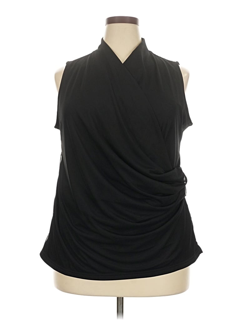 Pre-owned Bloomchic Sleeveless Blouse In Black