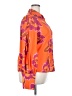 Unbranded 100% Polyester Floral Orange Long Sleeve Blouse Size XXL - photo 4
