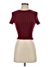 Shein Burgundy Short Sleeve Top Size 4 - photo 1