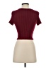 Shein Burgundy Short Sleeve Top Size 4 - photo 2