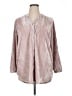 Cato Metallic Silver 3/4 Sleeve Blouse Size XL - photo 1