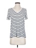 LUXE Stripes White Short Sleeve T-Shirt Size XS - photo 1