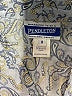 Pendleton 100% Rayon Paisley Blue Long Sleeve Blouse Size 8 - photo 7
