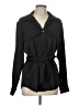 Atlein Collective 100% Polyester Black Long Sleeve Button-Down Shirt Size 10 - photo 1