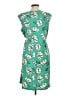 Sandra Darren Print Green Casual Dress Size L (petite) - photo 2