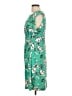 Sandra Darren Print Green Casual Dress Size L (petite) - photo 5