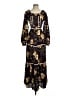 by TiMo 100% Viscose Paisley Brown Casual Dress Size S - photo 1